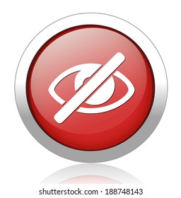 Do not look. Eye sign icon