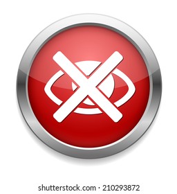 Do not look. Eye sign icon