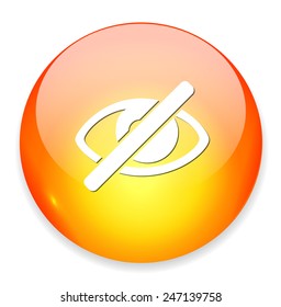 Do not look. Eye sign icon