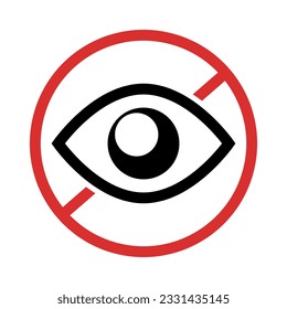 Do not look icon. No look. Vector.