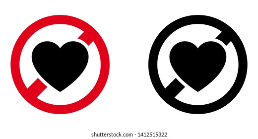 Do Not Love Sign in Red and Black Version