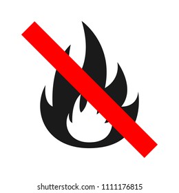 DO NOT MAKE FIRE sign. Vector.