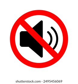 Do not make loud noise vector editable and scalable vector EPS format. Mute your phone sign, sound off symbol, silence icon, noise ban, keep quiet. Noise is prohibited, sign of prohibition.