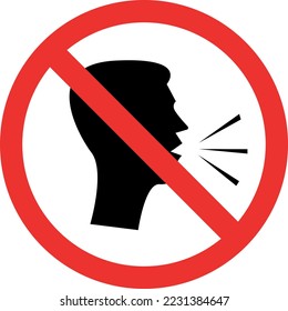 Do not make noise sign. Stop taking symbol. Forbidden Signs and Symbols.