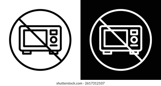 Do not microwave icon vector for web and mobile app. Symbol isolated.