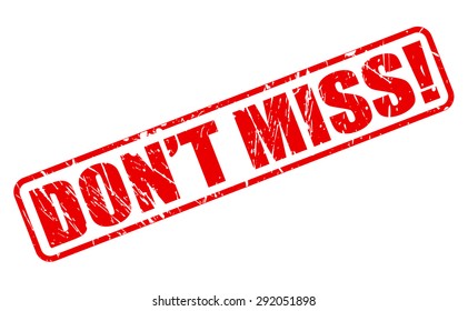 Do not miss red stamp text on white