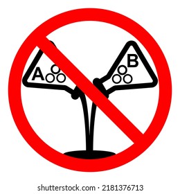 Do NOT mix brands and types of foam concentrate Symbol Sign ,Vector Illustration, Isolate On White Background Label .EPS10 