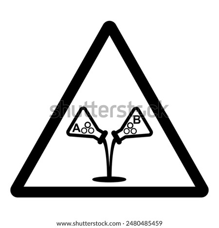 Do NOT mix brands and types of foam concentrate Symbol Sign ,Vector Illustration, Isolate On White Background Label .EPS10 