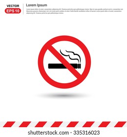 Do Not No smoking Area - Red prohibited Traffic sign icon