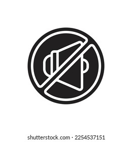 Do Not Noisy Filled Icon Vector Illustration