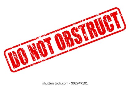 Do not obstruct red stamp text on white