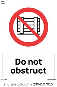 Do not obstruct sign symbol 7010