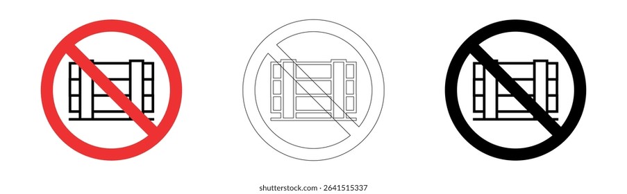 Do not obstruct sign in vector format