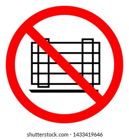 Do Not Obstruct Symbol Sign, Vector Illustration, Isolate On White Background Label .EPS10