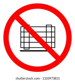 Do not Obstruct Symbol ,Vector Illustration, Isolate On White Background Icon. EPS10