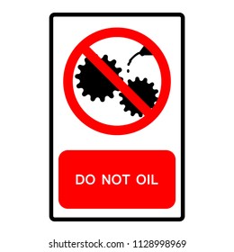 Do Not Oil Symbol Sign,Vector Illustration, Isolate On White Background Icon. EPS10
