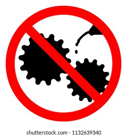 Do Not Oil Symbol Sign,Vector Illustration, Isolate On White Background, Label ,Icon. EPS10
