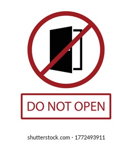 do not open the door sign, don't open the door