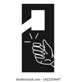 Do not open door tag icon. Simple illustration of do not open door tag vector icon for web design isolated on white background
