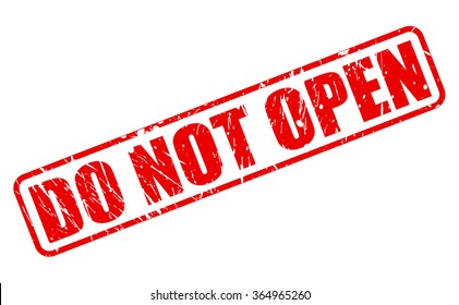 Do not open red stamp text on white