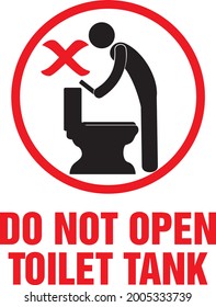DO NOT OPEN TOILET TANK SIGN