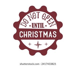 Öffnen Sie nicht vor Weihnachten
