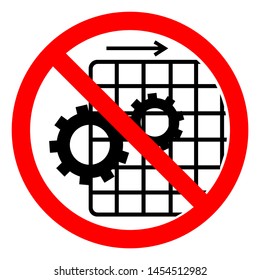 Do Not Operate With Guards Removed Symbol Sign, Vector Illustration, Isolate On White Background Label .EPS10