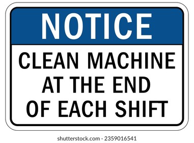 Do not operate machinery sign and labels