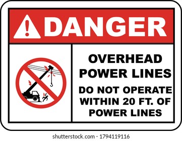 Do Not Operate Within 20 Feet Sign