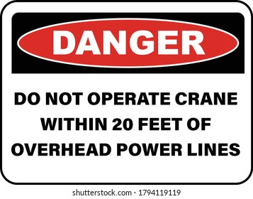 Do Not Operate Within 20 Feet Sign 1