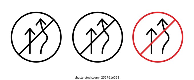 Do not overtake traffic sign vector set