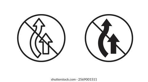 Do not overtake traffic sign vector set vector graphics designs