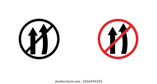 Do not overtake traffic signs. vector signs set