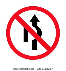 Do Not Overtake Traffic Sign,Vector Illustration, Isolate On White Background Label.