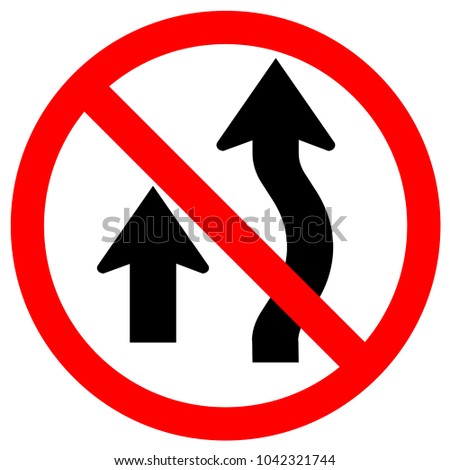 Do Not Overtake Traffic Sign,Vector Illustration, Isolate On White Background Label. EPS10