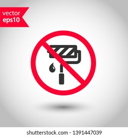 Do Not Paint Sign Prohibited Painting Stock Vector (Royalty Free ...