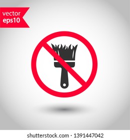 Do Not Paint Sign Prohibited Painting Stock Vector (Royalty Free