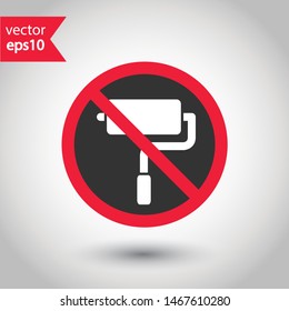 Do Not Paint Sign Prohibited Painting Stock Vector (Royalty Free