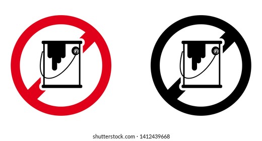 Do Not Paint Sign in Red and Black Version