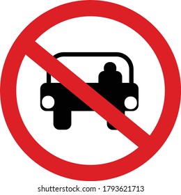 No estacionar el coche, Detener Sin símbolo ni señal de entrada,Señal de tráfico No aparcamiento