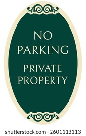 Do not parking warning sign