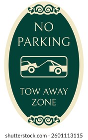 Do not parking warning sign