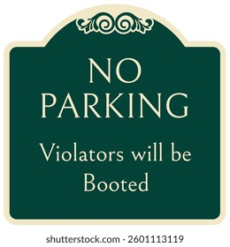 Do not parking warning sign