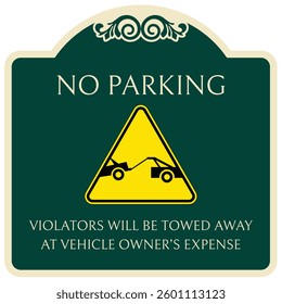 Do not parking warning sign