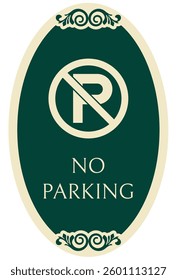 Do not parking warning sign