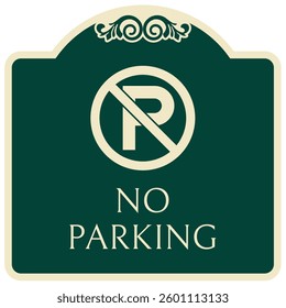 Do not parking warning sign