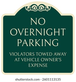 Do not parking warning sign