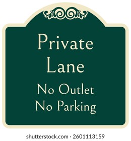 Do not parking warning sign