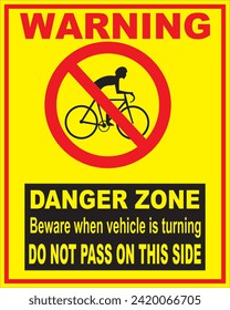 do not pass on this side cycling 
