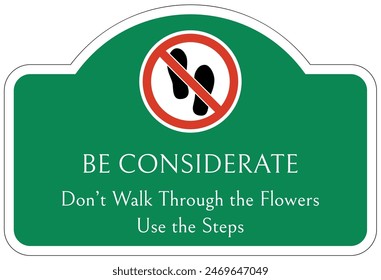 Do not pick flower sign